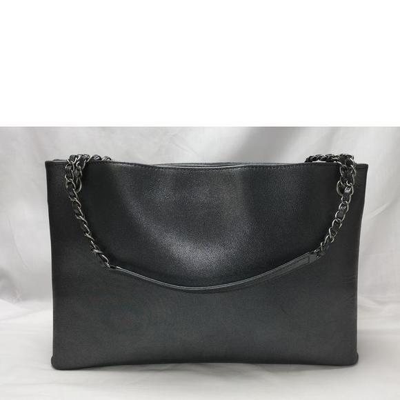 Chanel Bag Shoulder Chain Black Leather Cocomark - Picture 1 of 10